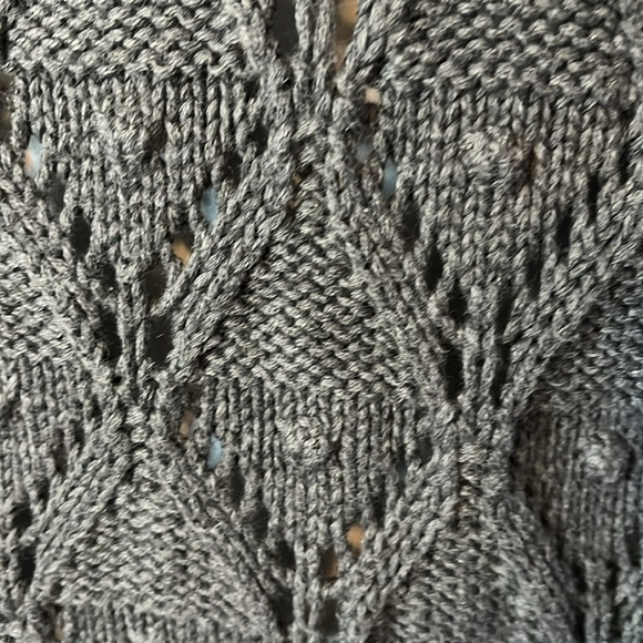 Cool Tommy Hilfiger Diamond Crochet scoop Neck Sweater Color Gray Size S/P - Picture 4 of 11